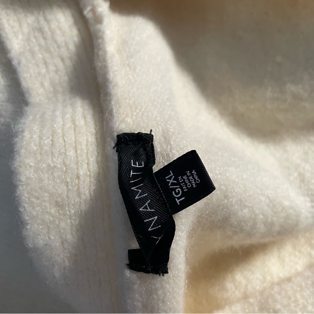 Dynamite Wide Sleeve Cropped Cardigan Sweater SOFT Cream Size XL - Picture 7 of 7